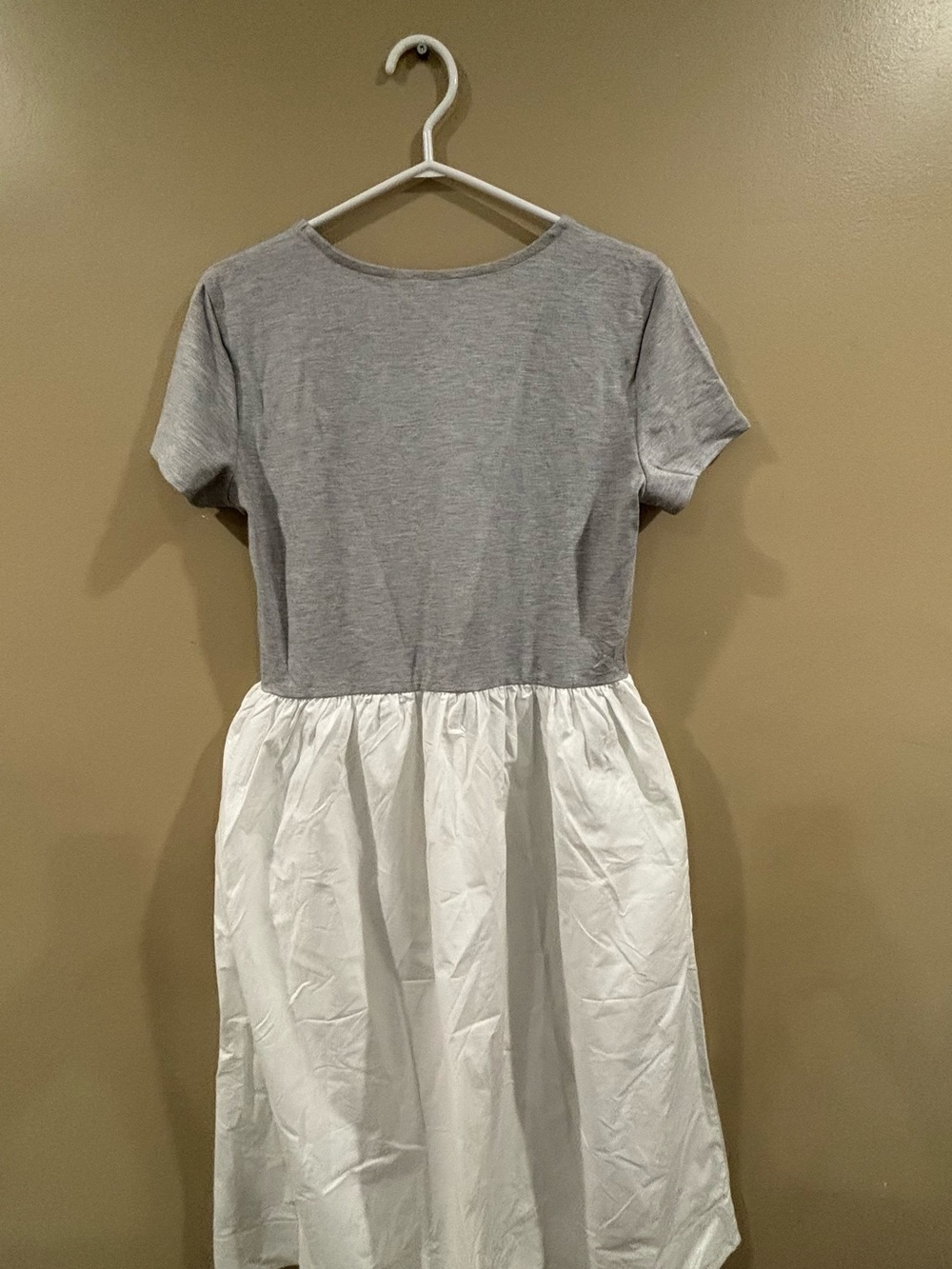 NWT Joe Fresh size large Gray and White Two-Tone Casual Dress